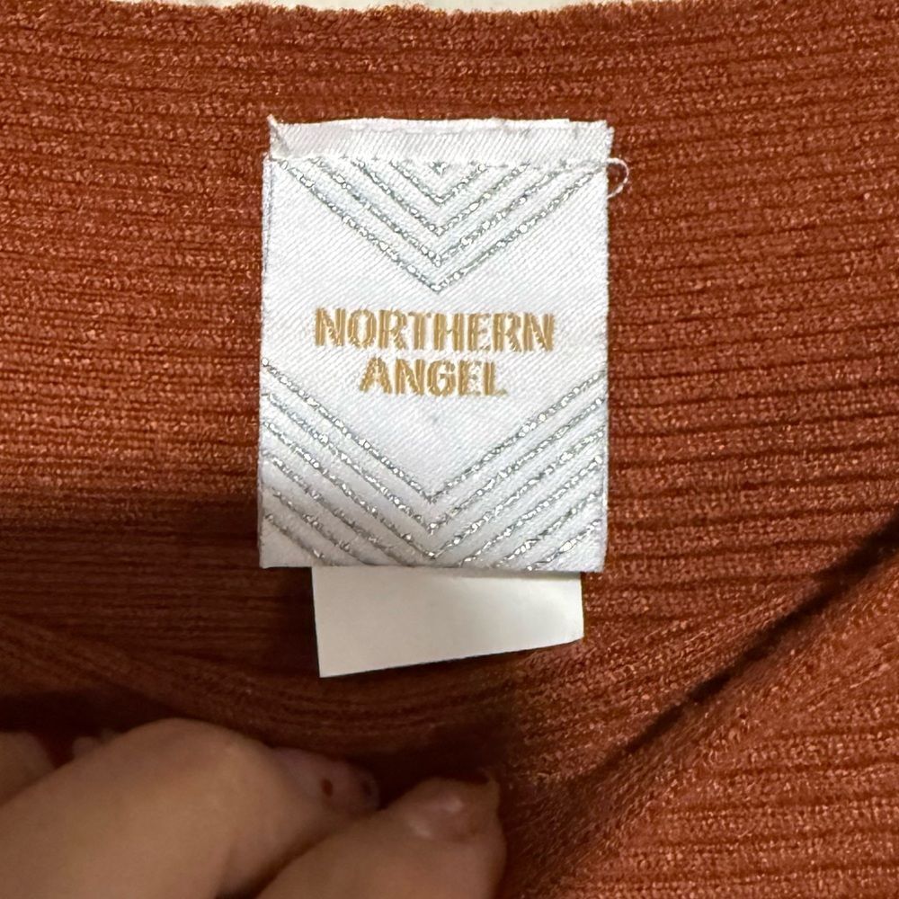 NEW Northern Angel by Anthropology Crewneck Sweater - Black and Rust M - Picture 4 of 6